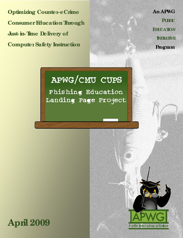 APWG/CMU Landing Pages Project pdf